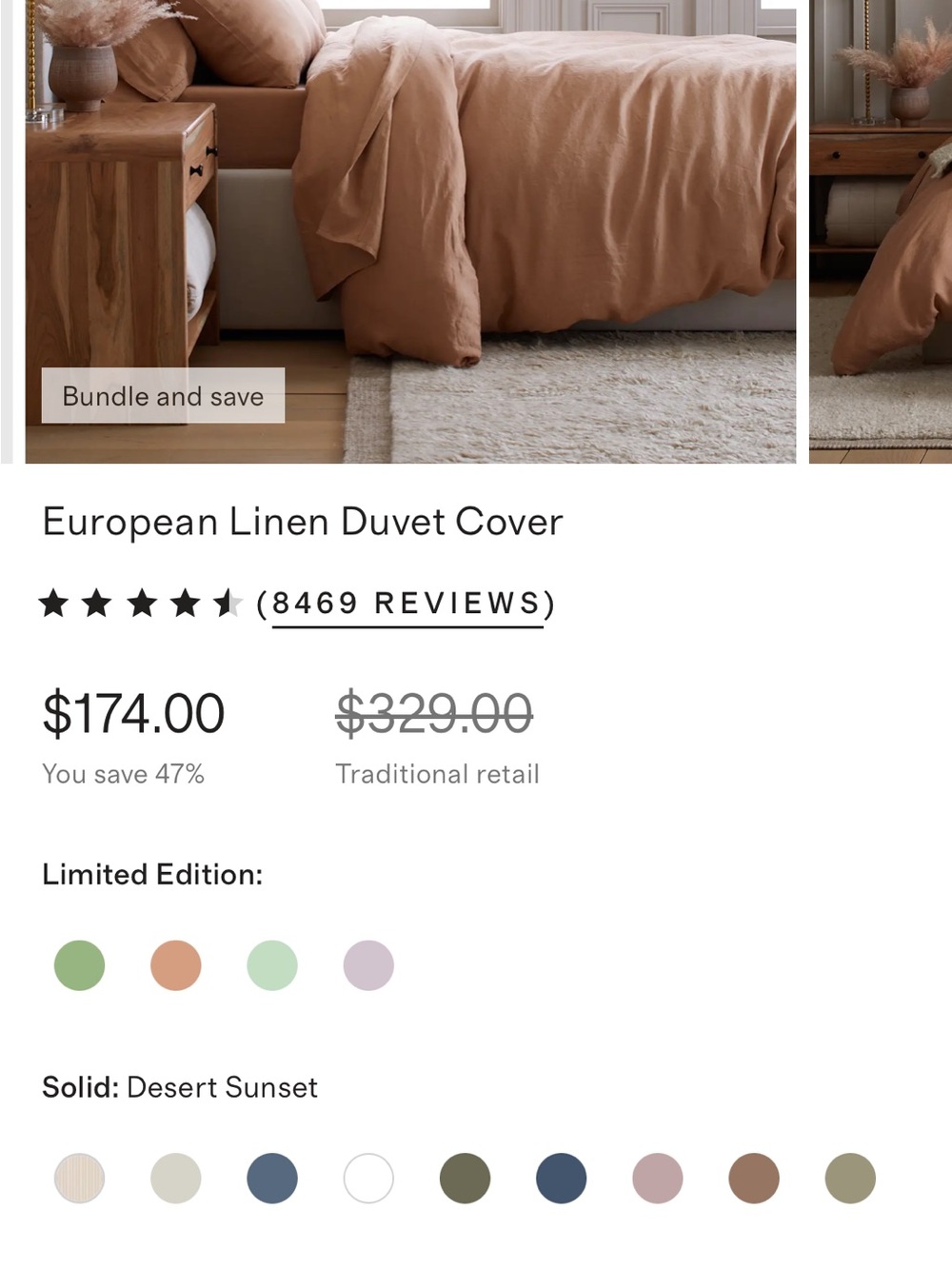 Quince Linen Duvet Set NWT F/Q